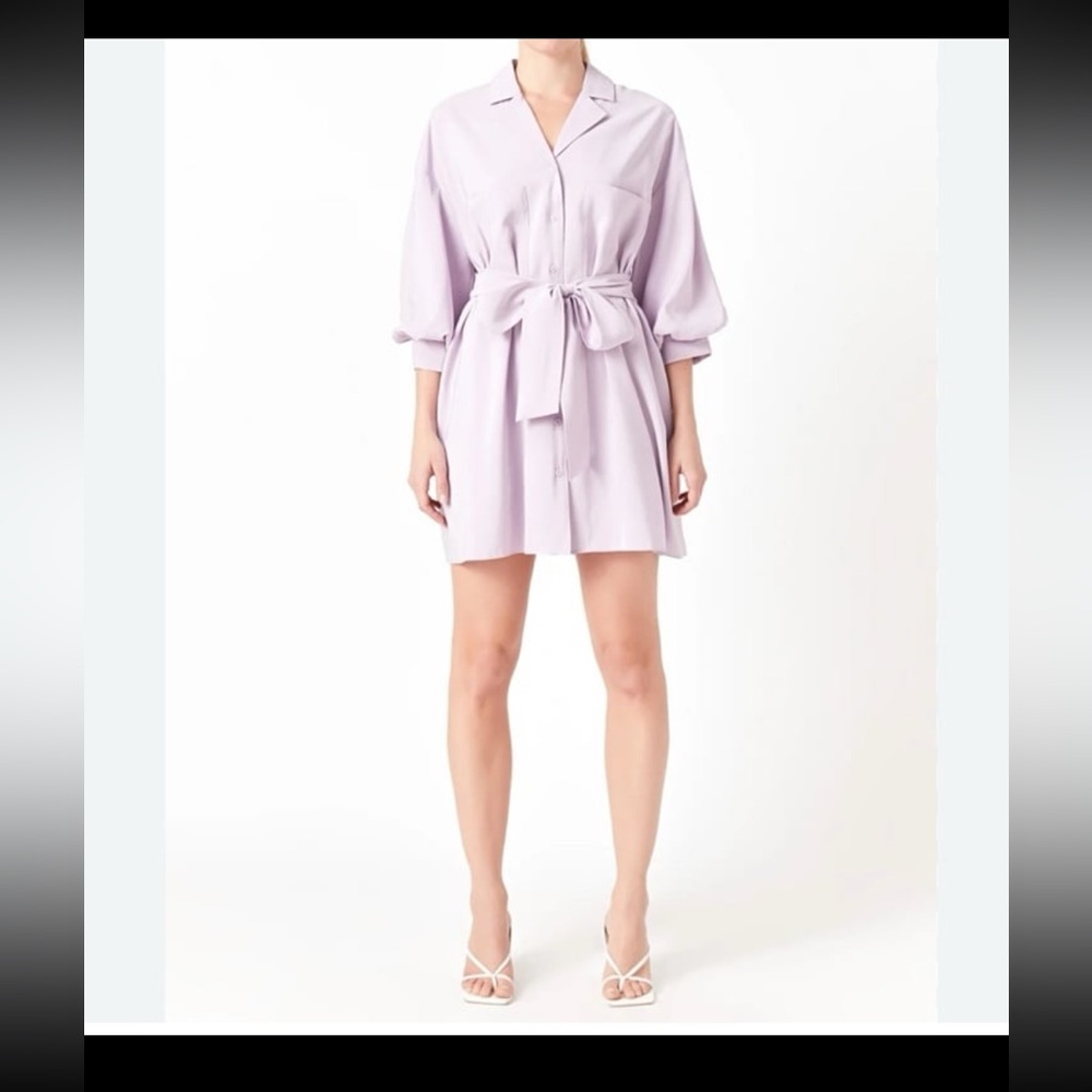 Endless Rose NWT Size Large Tie Waist Mini Shirtdress
